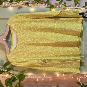 Women's Appleseed's Yellow Loose Fit Long Sleeve T-shirt XLP